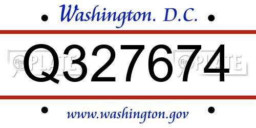 Q327674 District Of Columbia License Plate