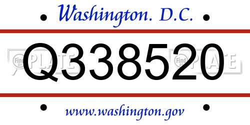 Q338520 District Of Columbia License Plate