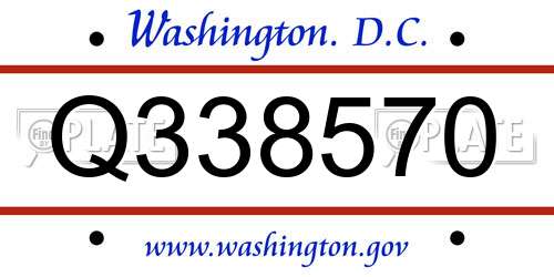Q338570 District Of Columbia License Plate