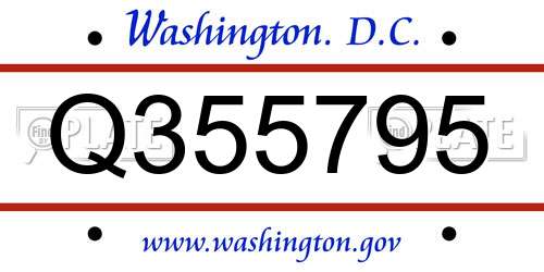 Q355795 District Of Columbia License Plate