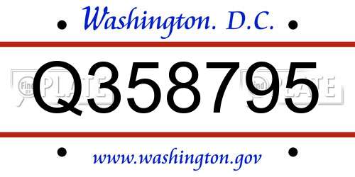 Q358795 District Of Columbia License Plate