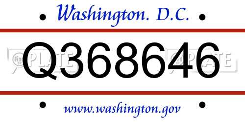 Q368646 District Of Columbia License Plate