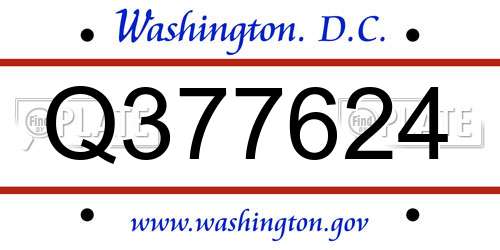 Q377624 District Of Columbia License Plate