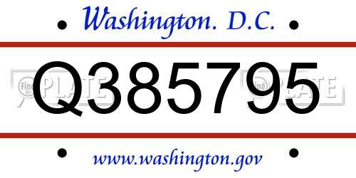 Q385795 District Of Columbia License Plate