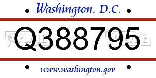 Q388795 District Of Columbia License Plate