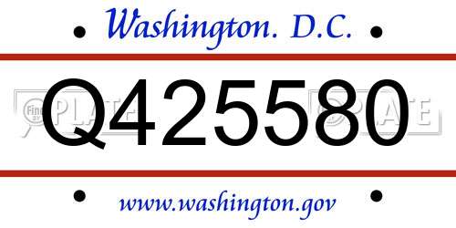Q425580 District Of Columbia License Plate