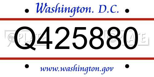 Q425880 District Of Columbia License Plate