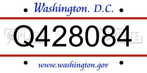 Q428084 District Of Columbia License Plate