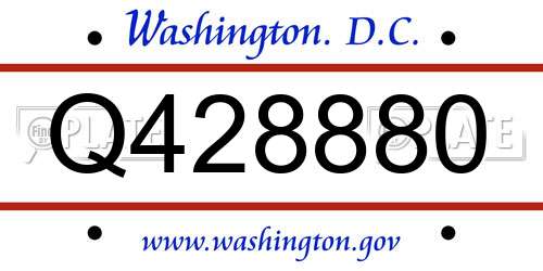 Q428880 District Of Columbia License Plate