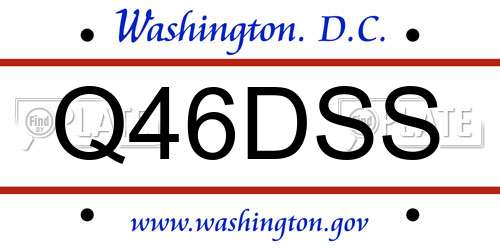 Q46DSS District Of Columbia License Plate