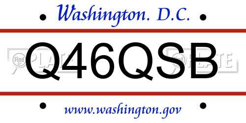 Q46QSB District Of Columbia License Plate