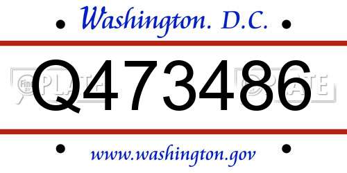 Q473486 District Of Columbia License Plate