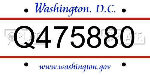 Q475880 District Of Columbia License Plate