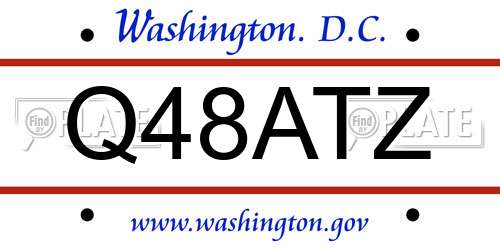 Q48ATZ District Of Columbia License Plate