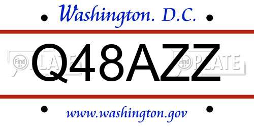 Q48AZZ District Of Columbia License Plate