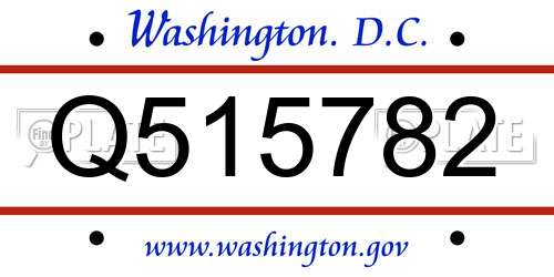 Q515782 District Of Columbia License Plate
