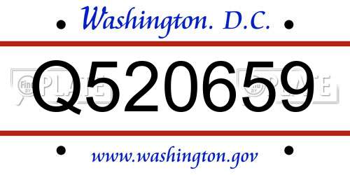 Q520659 District Of Columbia License Plate