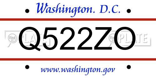 Q522ZO District Of Columbia License Plate