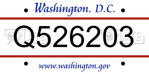 Q526203 District Of Columbia License Plate