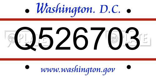 Q526703 District Of Columbia License Plate