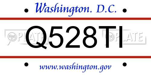 Q528TI District Of Columbia License Plate