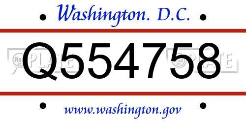 Q554758 District Of Columbia License Plate