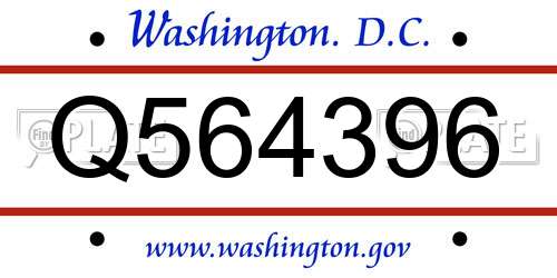Q564396 District Of Columbia License Plate