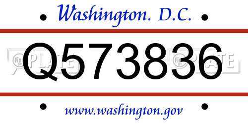 Q573836 District Of Columbia License Plate