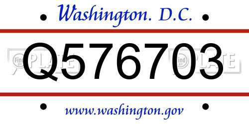 Q576703 District Of Columbia License Plate