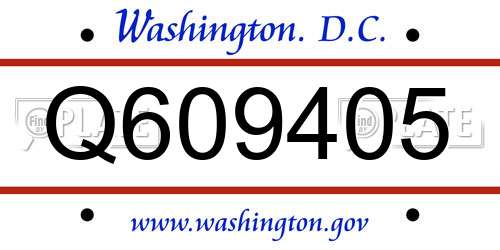 Q609405 District Of Columbia License Plate