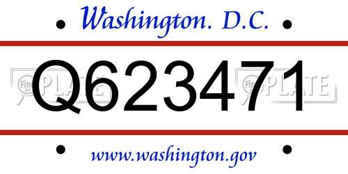 Q623471 District Of Columbia License Plate