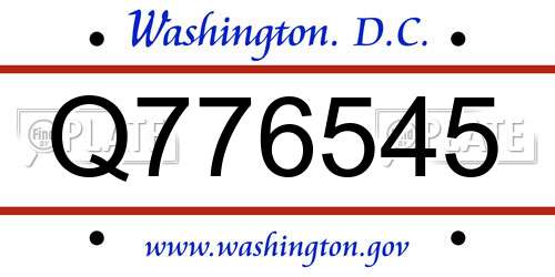 Q776545 District Of Columbia License Plate