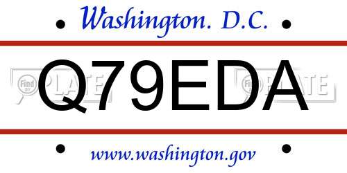Q79EDA District Of Columbia License Plate