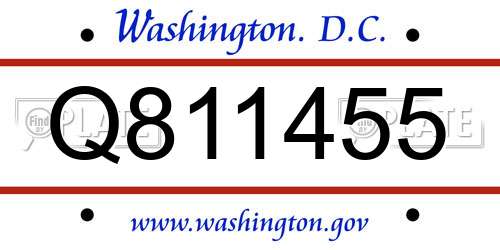 Q811455 District Of Columbia License Plate