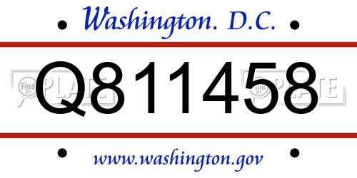 Q811458 District Of Columbia License Plate