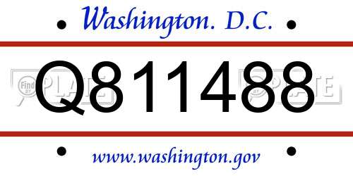 Q811488 District Of Columbia License Plate