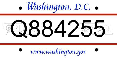Q884255 District Of Columbia License Plate