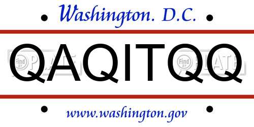 QAQITQQ District Of Columbia License Plate