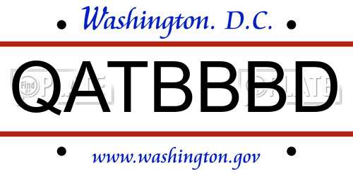 QATBBBD District Of Columbia License Plate