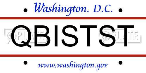 QBISTST District Of Columbia License Plate
