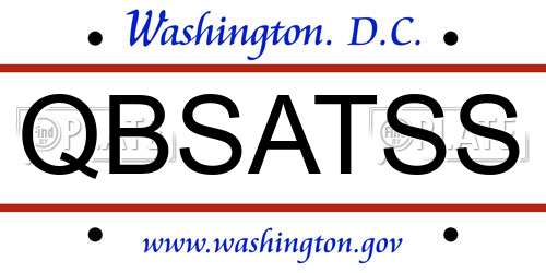 QBSATSS District Of Columbia License Plate
