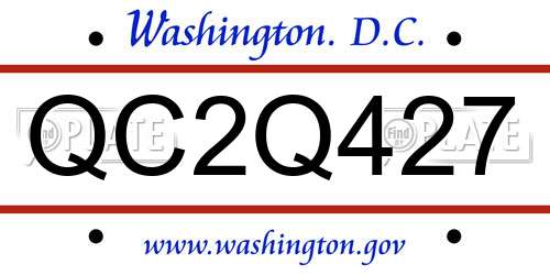 QC2Q427 District Of Columbia License Plate