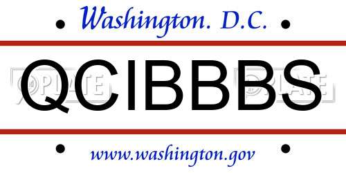 QCIBBBS District Of Columbia License Plate