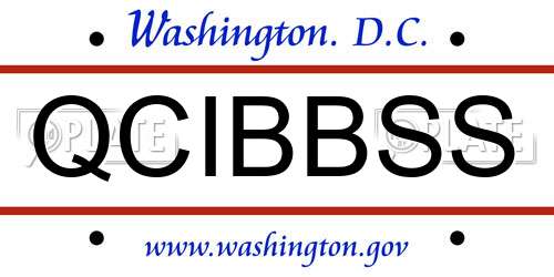 QCIBBSS District Of Columbia License Plate