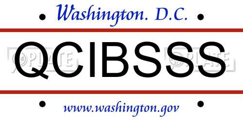 QCIBSSS District Of Columbia License Plate