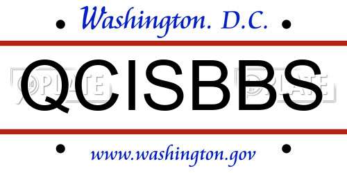 QCISBBS District Of Columbia License Plate