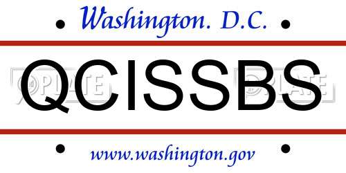 QCISSBS District Of Columbia License Plate