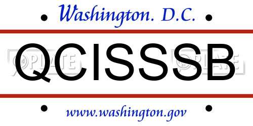 QCISSSB District Of Columbia License Plate