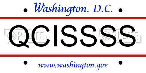 QCISSSS District Of Columbia License Plate