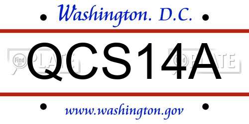 QCS14A District Of Columbia License Plate